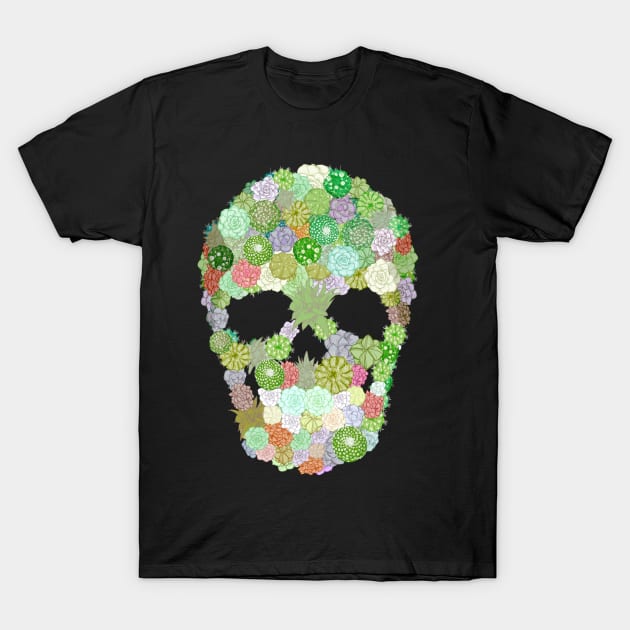 Succulent Skull T-Shirt by LVBart